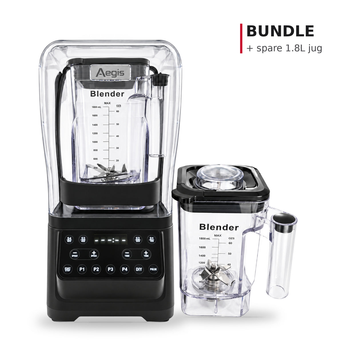 AEGIS Q-2218 blender bundle with spare 1.8L jug
