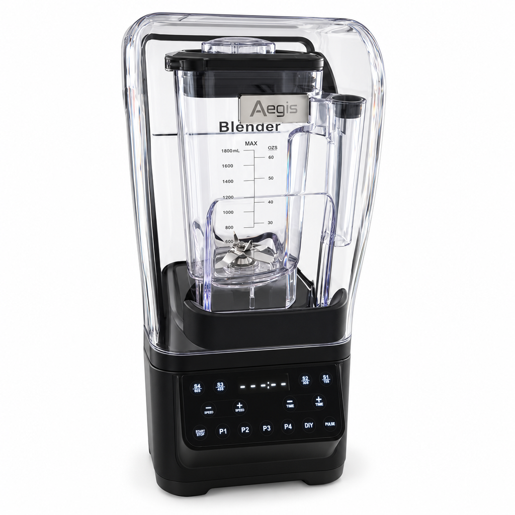 AEGIS Q-2218 commercial blender - three-quarter view